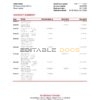 Canada Scotiabank bank statement Excel and PDF template, fully editable (AutoSum)