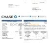 USA Chase bank credit card statement template in .doc and .pdf format