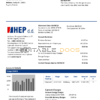 Croatia Hrvatska Elektroprivreda electricity utility bill template in Word and PDF format