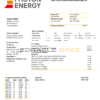 Czech Republic Photon Energy utility bill template in Word and PDF format