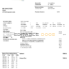 Canada Eastern Ontario Power utility bill template in Word and PDF format