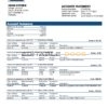 France La Banque Postale bank statement template in Word and PDF format