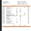 Georgia Bank of Georgia proof of address statement template in Word and PDF format, fully editable
