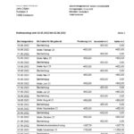 Germany Vonovia bank statement, Word and PDF template, 3 pages