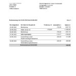 Germany Vonovia bank statement, Word and PDF template, 3 pages