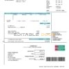 Ireland Flogas Natural Gas utility bill template in Word and PDF format