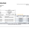 Kyrgyzstan Optima Bank statement template in Word and PDF format