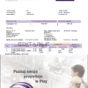 Poland Play utility bill template in Word and PDF format, fully editable