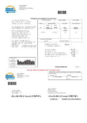 C:UsersPC2Desktoppackageutility billUSA Florida Seco Energy utility bill template in Word and PDF format