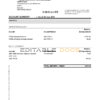 Singapore DBS bank proof of address statement template in Excel and PDF format, 4 pages
