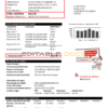 Spain E.ON electricity utility bill template in Word and PDF format