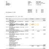 Switzerland Migrosbank bank statement, Word and PDF template, 2 pages