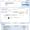 Australia Sydney water utility bill template, fully editable in Word and PDF format