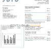 Thailand JERA power utility bill template in Word and PDF format