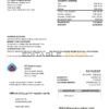 Thailand PTT gas utility bill template in Word and PDF format
