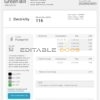 UAE Dubai Electricity & Water Authority utility bill template in Word format (4 pages)