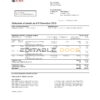 Switzerland UBS bank statement template in Word and PDF format, version 2