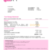 United Kingdom Igloo Energy utility bill template in Word and PDF format