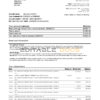 United Kingdom Santander bank statement template in Excel and PDF format (2 pages)