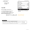 United Kingdom Virgin Media utility bill, Word and PDF template