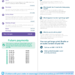 United Kingdom Yorkshire water utility bill template in Word and PDF format (2 pages)