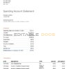 USA Chime bank statement, Word and PDF template, 3 pages