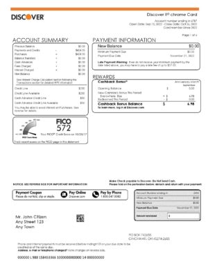USA Editable Templates 11 USA Discover bank statement, Word and PDF template, 5 pages