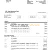 USA Fifth Third Bank statement, Word and PDF template, 2 pages