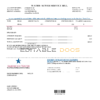 USA Georgia American Water utility bill template in Word and PDF format