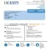USA Georgia JACKSON EMC utility bill template in Word and PDF format (2 pages)