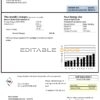 USA Oregon PGE electricity utility bill template in Word and PDF format