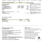 USA Washington Puget Sound Energy utility bill template in Word and PDF format, 2 pages, version 2