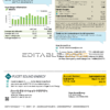 USA Washington Puget Sound Energy utility bill template in Word and PDF format, 2 pages, version 2