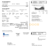 USA California SoCal Gas utility bill template in Word and PDF format