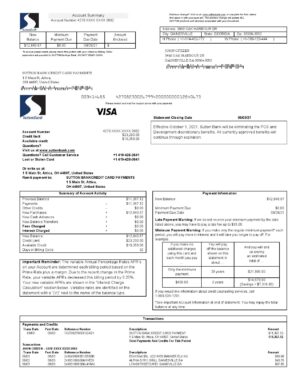 USA Editable Templates 9 USA Sutton bank credit card statement template in Word and PDF format