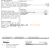 USA Verizon utility bill template in Word and PDF format