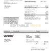 USA Verizon utility bill template in Word format, fully editable, version 2