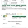 USA Waste Management bank statement template in Word and PDF format, good for address prove