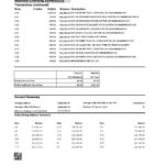 USA Woodforest bank statement Excel and PDF template, 3 pages