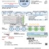 USA Wyoming High West Energy utility bill in Word and PDF format, version 2