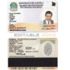 Angola ID card template in PSD format, with fonts