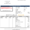 USA Arkansas West Memphis utility bill template in Word and PDF format