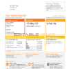 Australia Origin utility bill, Word and PDF template, 4 pages