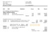Australia Imagine Time utility bill template in Word and PDF format