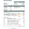 Bahrain Ahli United bank statement template in Excel and PDF format