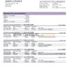 Belgium Beobank statement template in Word and PDF format