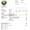 Belize Electricity Limited electricity utility bill template in Word and PDF format