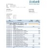 Benin Ecobank bank statement easy to fill template in .xls and .pdf file format