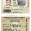 Bolivia ID card template in PSD format, fully editable