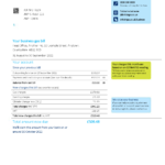 United Kingdom British Gas bill, Word and PDF template, 2 pages
